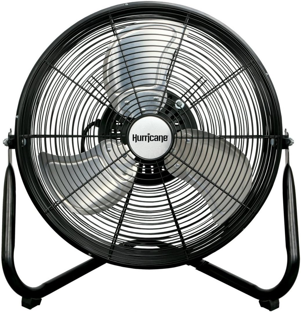 Wall Floor Fan – 16 Inch, Pro Series, High Velocity, Heavy Duty Metal Orbital Wall, Floor Fan for Industrial, Commercial, Residential, and Greenhouse Use – ETL Listed, Black