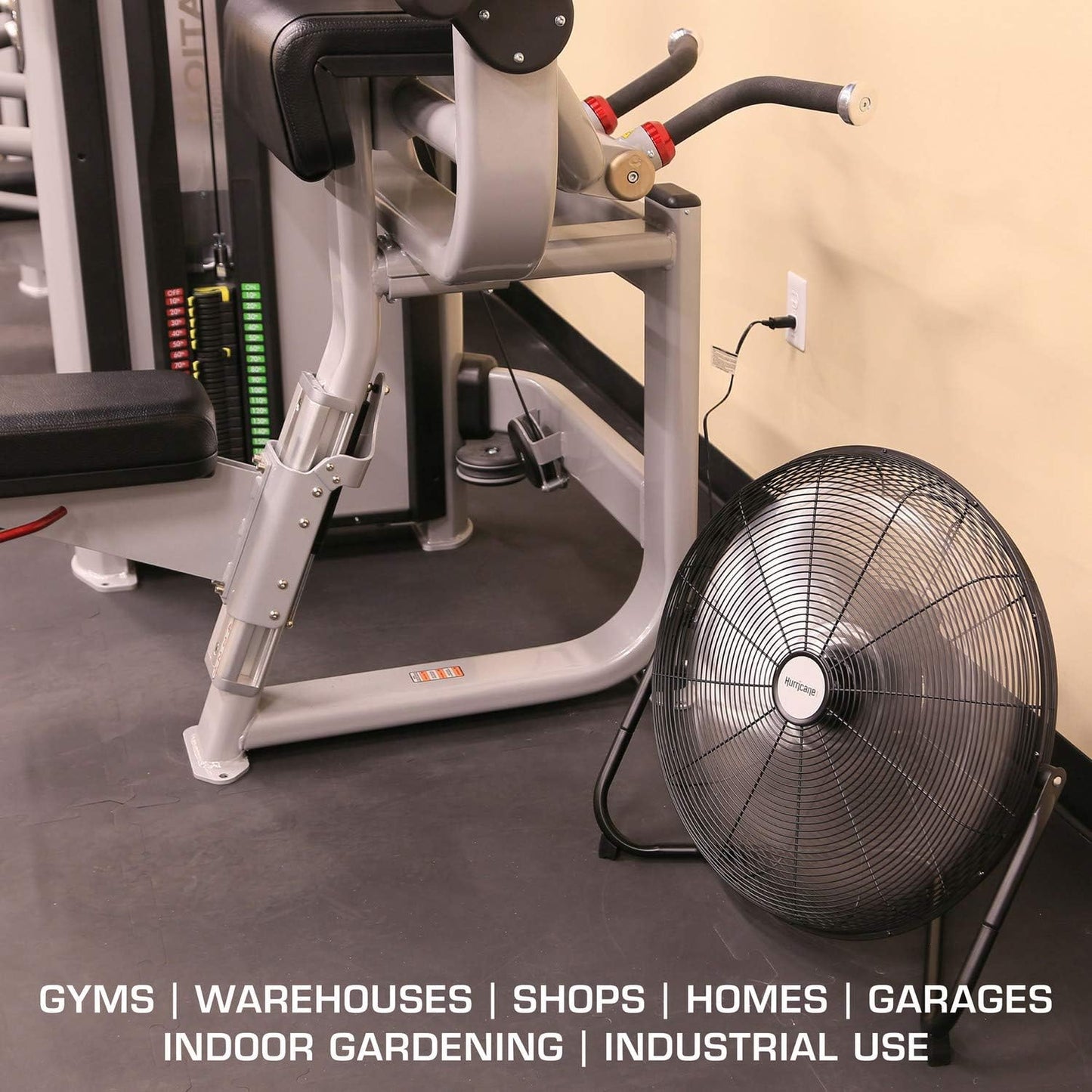 Wall Floor Fan – 16 Inch, Pro Series, High Velocity, Heavy Duty Metal Orbital Wall, Floor Fan for Industrial, Commercial, Residential, and Greenhouse Use – ETL Listed, Black