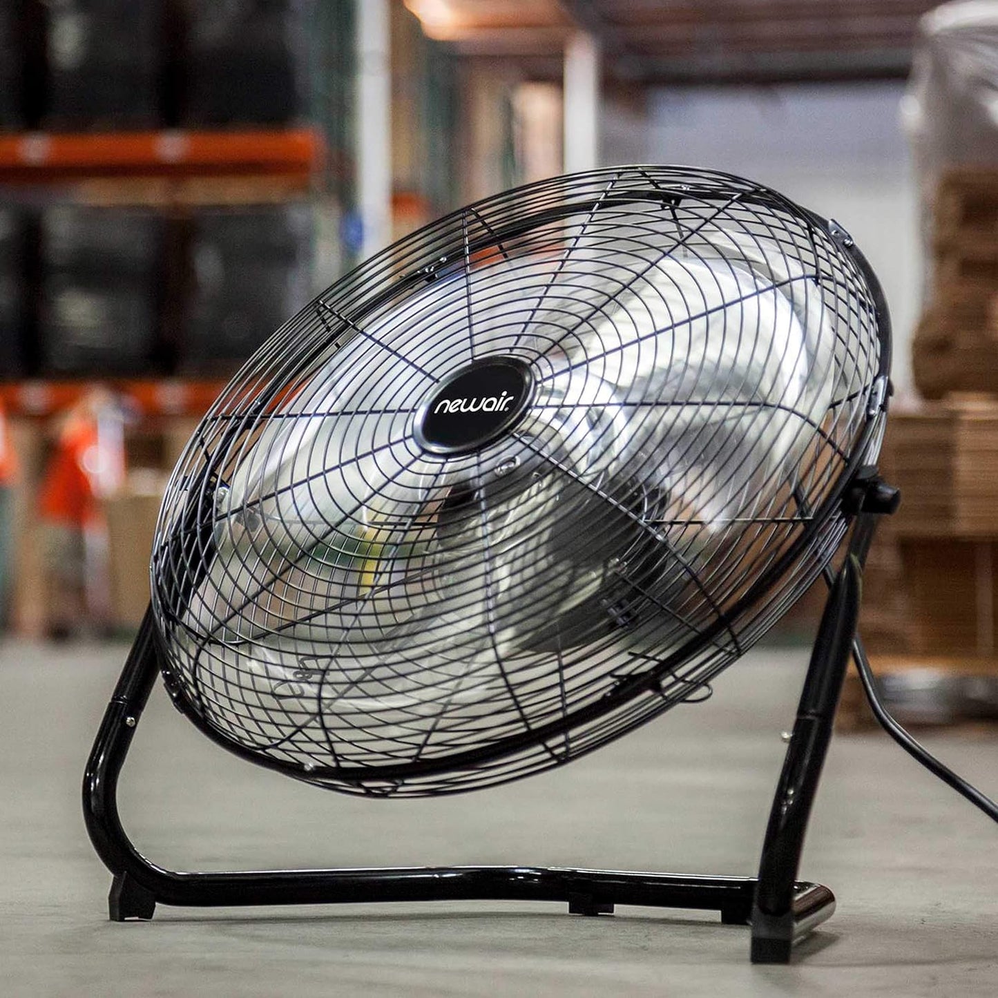 Floor Fan | 18′′ Air Fan | High Velocity Blade Fan | 3 Speed Settings | Heavy Duty Fan For Industrial Use | Portable Shop Fan | Black | WindPro18F