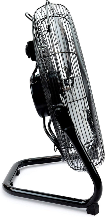 Floor Fan | 18′′ Air Fan | High Velocity Blade Fan | 3 Speed Settings | Heavy Duty Fan For Industrial Use | Portable Shop Fan | Black | WindPro18F
