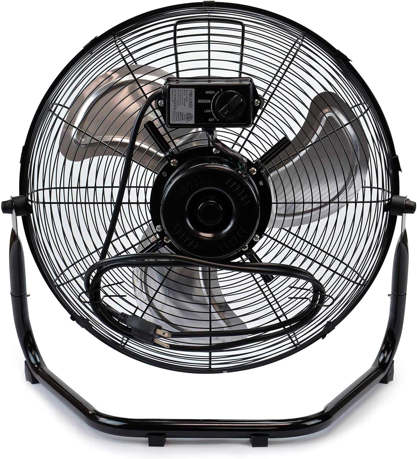 Floor Fan | 18′′ Air Fan | High Velocity Blade Fan | 3 Speed Settings | Heavy Duty Fan For Industrial Use | Portable Shop Fan | Black | WindPro18F