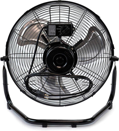 Floor Fan | 18′′ Air Fan | High Velocity Blade Fan | 3 Speed Settings | Heavy Duty Fan For Industrial Use | Portable Shop Fan | Black | WindPro18F