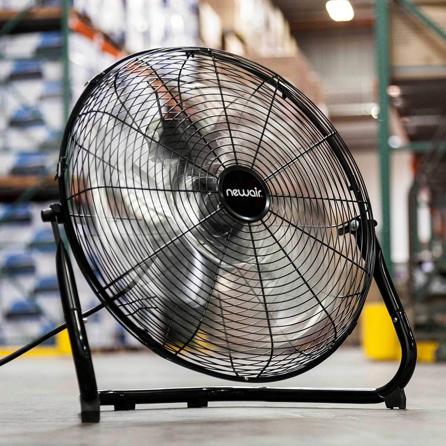 Floor Fan | 18′′ Air Fan | High Velocity Blade Fan | 3 Speed Settings | Heavy Duty Fan For Industrial Use | Portable Shop Fan | Black | WindPro18F