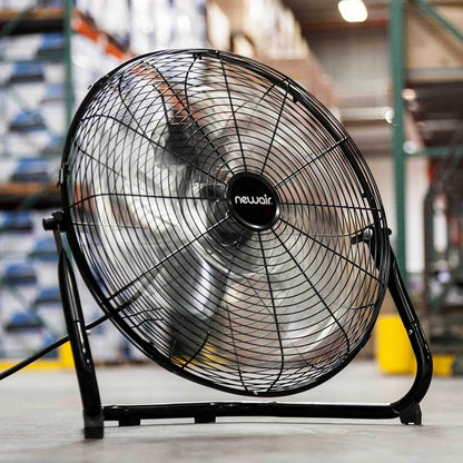 Floor Fan | 18′′ Air Fan | High Velocity Blade Fan | 3 Speed Settings | Heavy Duty Fan For Industrial Use | Portable Shop Fan | Black | WindPro18F