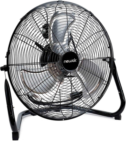 Floor Fan | 18′′ Air Fan | High Velocity Blade Fan | 3 Speed Settings | Heavy Duty Fan For Industrial Use | Portable Shop Fan | Black | WindPro18F