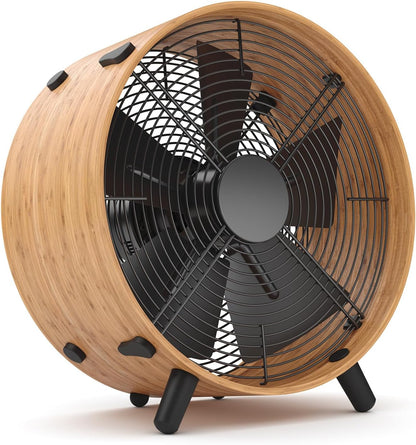 Wooden fan with eco-friendly bamboo ring, three speeds, suitable for home or office use, 55 W