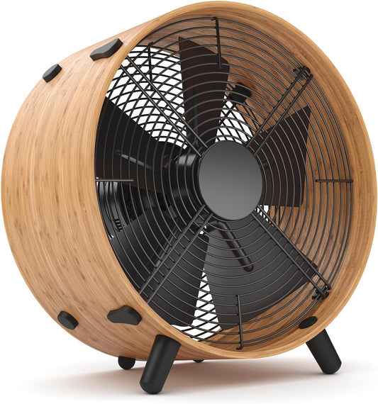 Wooden fan with eco-friendly bamboo ring, three speeds, suitable for home or office use, 55 W