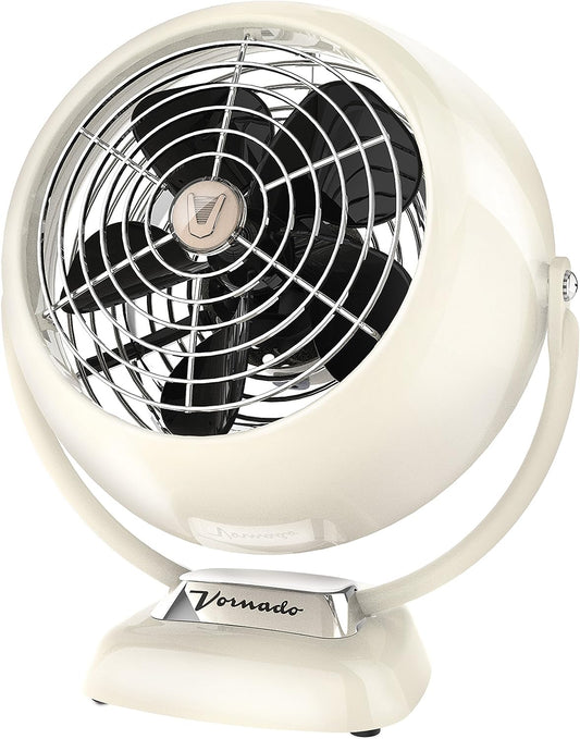 Vintage Air Circulator Fan, Vintage White, 6.1 x 10.1 x 11.4 inches