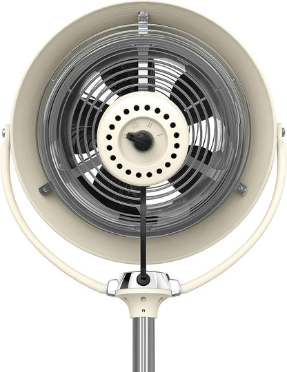 Pedestal Vintage Air Circulator Fan, Vintage White