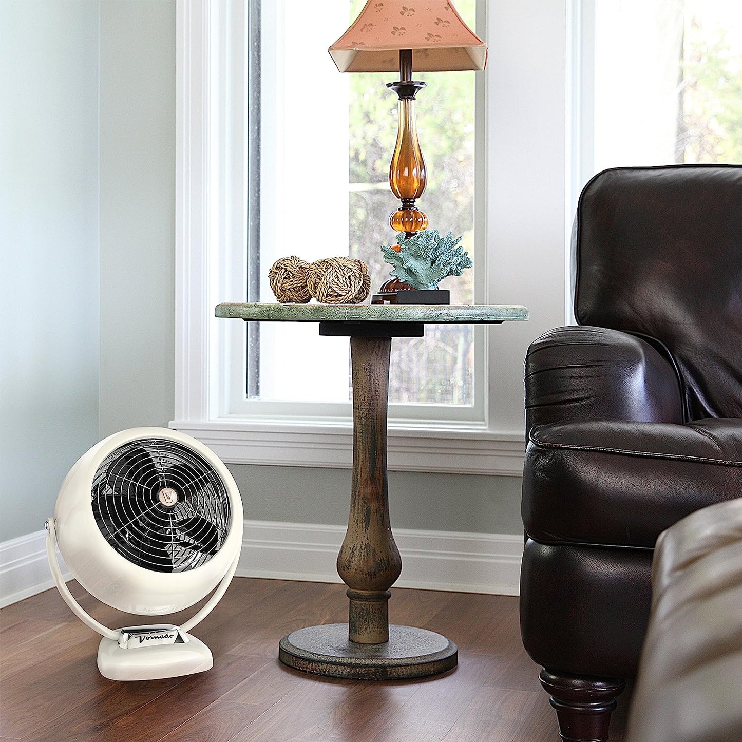 Vintage Air Circulator Fan, Vintage White